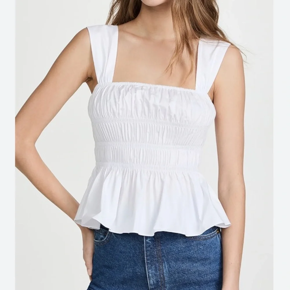 STAUD Ida Cotton Blend Poplin Top *NWT*